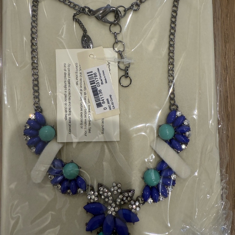 Elegant Blue and Silver Necklace by Amrita Singh